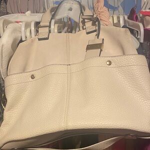 Moda Luxe Cream Shoulder Bag